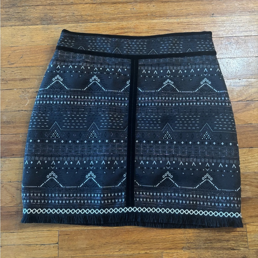 Navy Festive Holiday Skirt